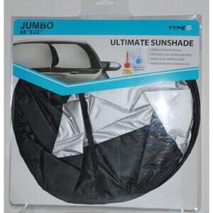 Car Sunshade Jumbo 68" x 32" Gray